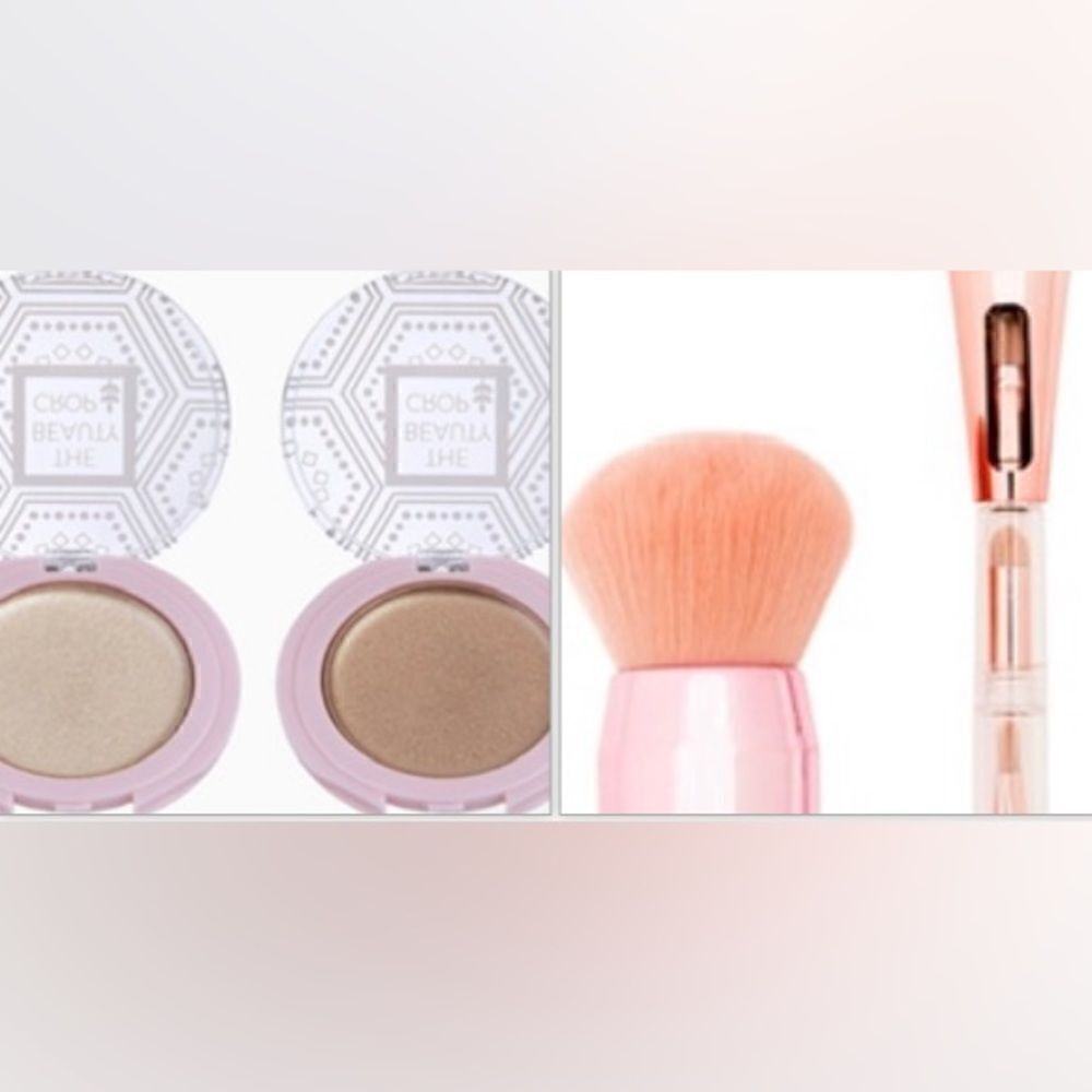 🔥Bundle: Zoe Ayla makeup brush set with glow highlight duo